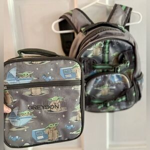 PBK Mackenzie The Mandalorian Grogu Glow-in-the-Dark Backpack/lunchbox ‘GREYSON’